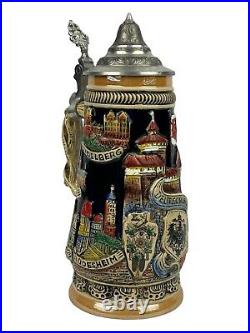 Original Hand Made German Beer Stein Deutschland King 307 Limited Edition