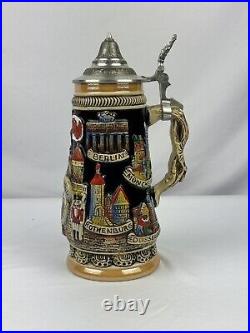 Original Hand Made German Beer Stein Deutschland King 307 Limited Edition