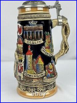 Original Hand Made German Beer Stein Deutschland King 307 Limited Edition