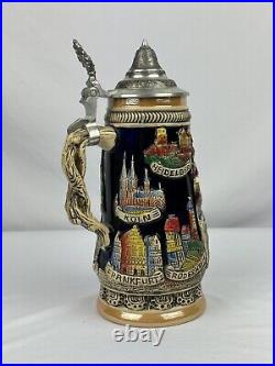 Original Hand Made German Beer Stein Deutschland King 307 Limited Edition