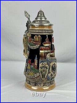 Original Hand Made German Beer Stein Deutschland King 307 Limited Edition