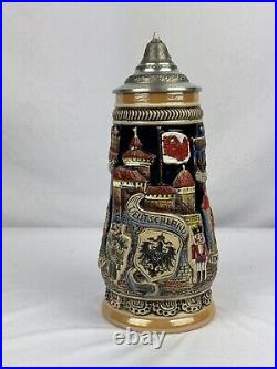 Original Hand Made German Beer Stein Deutschland King 307 Limited Edition