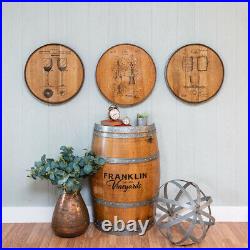 Personalized Whiskey Barrel Lid German Haus Beer Hops Bar Sign Wall Decor