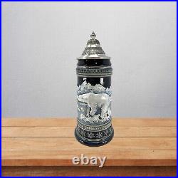 Polar Bear Walking on Ice German Beer Stein 1 Liter Made in Germany