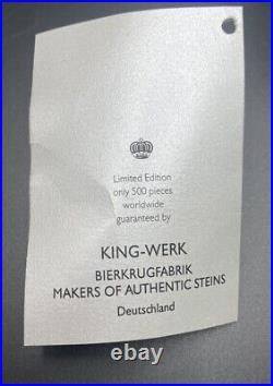 RARE GORGEOUS Blue Crystal German Beer Stein 0.5 Liter Tankard, Beer Mug /500