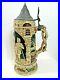 RARE-VINTAGE-GERMAN-Ceramic-Beer-Stein-9-Tall-With-Pewter-Lid-Made-in-Germany-01-faba
