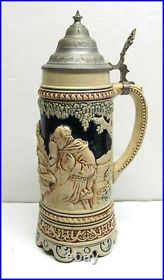 Rare Vintage Classic German Musical Beer Stein with Lid 11 inches tall
