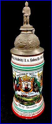 Regimental German Beer Stein Mar Martin 103 Garnison Bautzen 1907-1909