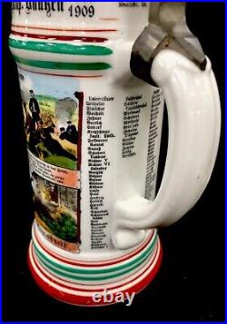 Regimental German Beer Stein Mar Martin 103 Garnison Bautzen 1907-1909