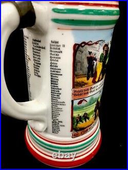 Regimental German Beer Stein Mar Martin 103 Garnison Bautzen 1907-1909