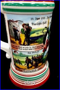 Regimental German Beer Stein Mar Martin 103 Garnison Bautzen 1907-1909