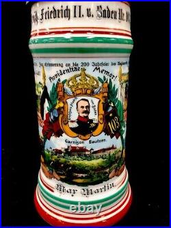 Regimental German Beer Stein Mar Martin 103 Garnison Bautzen 1907-1909