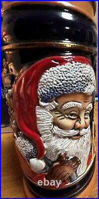 St. Nicholas Christmas German Beer Stein withPewter Lid No. 32 Of 5000