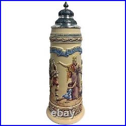 The Fatherland in Danger Relief Limitaet LE German Beer Stein 3 L Made Germany