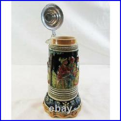VINTAGE MEPSA GERMAN CERAMIC BEER GLASS WITH LATERNA. Tankart COLLECTABLES