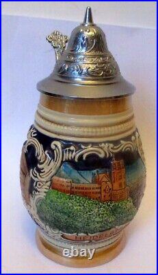 VTG GERMAN LIDDED STEIN Beer HEIDELBERG