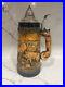 Vintage-Antique-Genuine-German-Pottery-Beer-Stein-Deer-with-Fox-Handle-12-Tall-01-tbsm