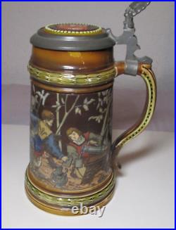 Vintage Beer Stein with Lid METTLACH VILLEROY BOCH German # 4926