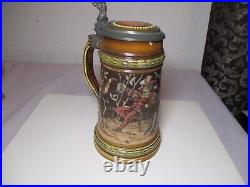 Vintage Beer Stein with Lid METTLACH VILLEROY BOCH German # 4926