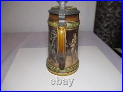 Vintage Beer Stein with Lid METTLACH VILLEROY BOCH German # 4926