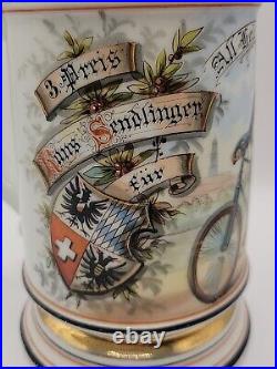 Vintage German Beer Stein Lithophane Lidded Signed