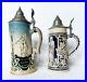 Vintage-German-Lidded-Beer-Steins-Ceramic-Relief-5-Liter-SET-of-2-01-altg