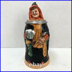 Vintage German Munchner Kindl Munich Child Figural Monk Lidded Beer Stein