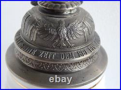 Vintage German Navy Regimental Parole Heimat Porcelain Lithophane Beer Stein