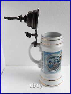 Vintage German Navy Regimental Parole Heimat Porcelain Lithophane Beer Stein