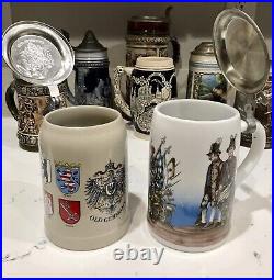 Vintage German/West German Beer Stein Lot Of 11