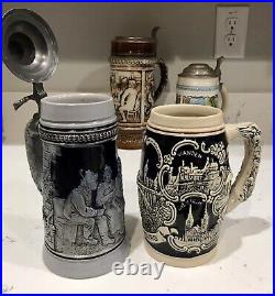 Vintage German/West German Beer Stein Lot Of 11