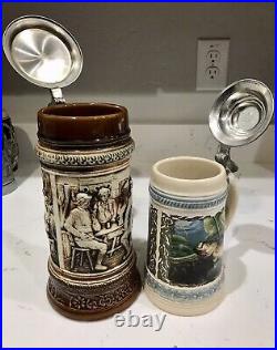 Vintage German/West German Beer Stein Lot Of 11