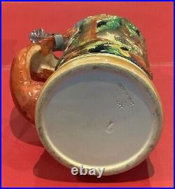 Vintage German porcelain beer stein with pewter lid The Hunters Joy Fox handle