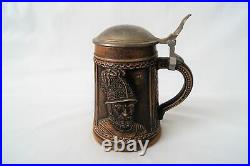 Vintage Gerz German Pewter Lid Beer Stein Mug Made in Germany