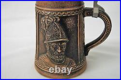 Vintage Gerz German Pewter Lid Beer Stein Mug Made in Germany