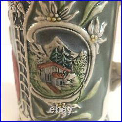 Vintage Gerz Tyrolean Tankard Limited Edition Pewter Lidded German Beer Stein
