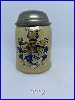 Vintage Mettlach Villeroy & Boch Lidded German Beer Stein