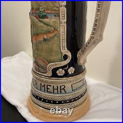 Vintage THEWALT Huge XLarge Beer German Stein 22 Tall Made in Western Germany