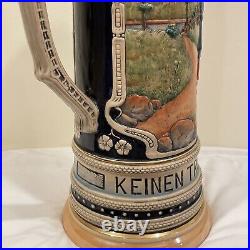 Vintage THEWALT Huge XLarge Beer German Stein 22 Tall Made in Western Germany