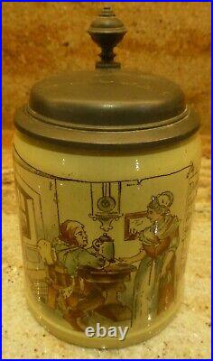 Vintage Villeroy & Boch 592 Geschutzt Lidded German Beer Stein # 1526