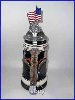 Vtg. WW-Team German Beer Stein United We Stand American USA Ltd Ed