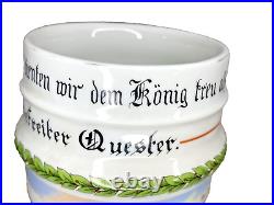 WWI Design Imperial German Reserve Beer Stein/Mug Pioneer Engineer Saxon- With Lid