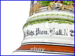 WWI Design Imperial German Reserve Beer Stein/Mug Pioneer Engineer Saxon- With Lid