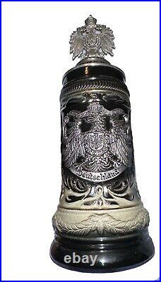 Zoller & Born Beer Stein Imperial German Eagle Rare Deutschland 11.5 Empty