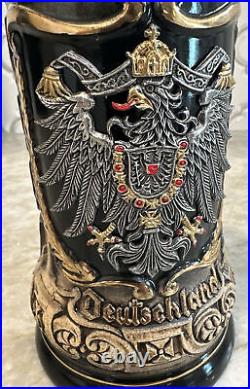 Zoller Born Deutschland German Stein Hand Painted Eagle Countries Pewter NEW