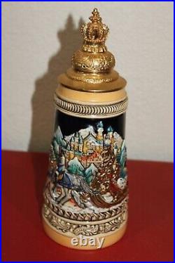 Zoller & Born German Beer Stein Limited Edition Bavaria Coat Of Arms Crown LID